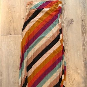 Bright colored maxi skirt